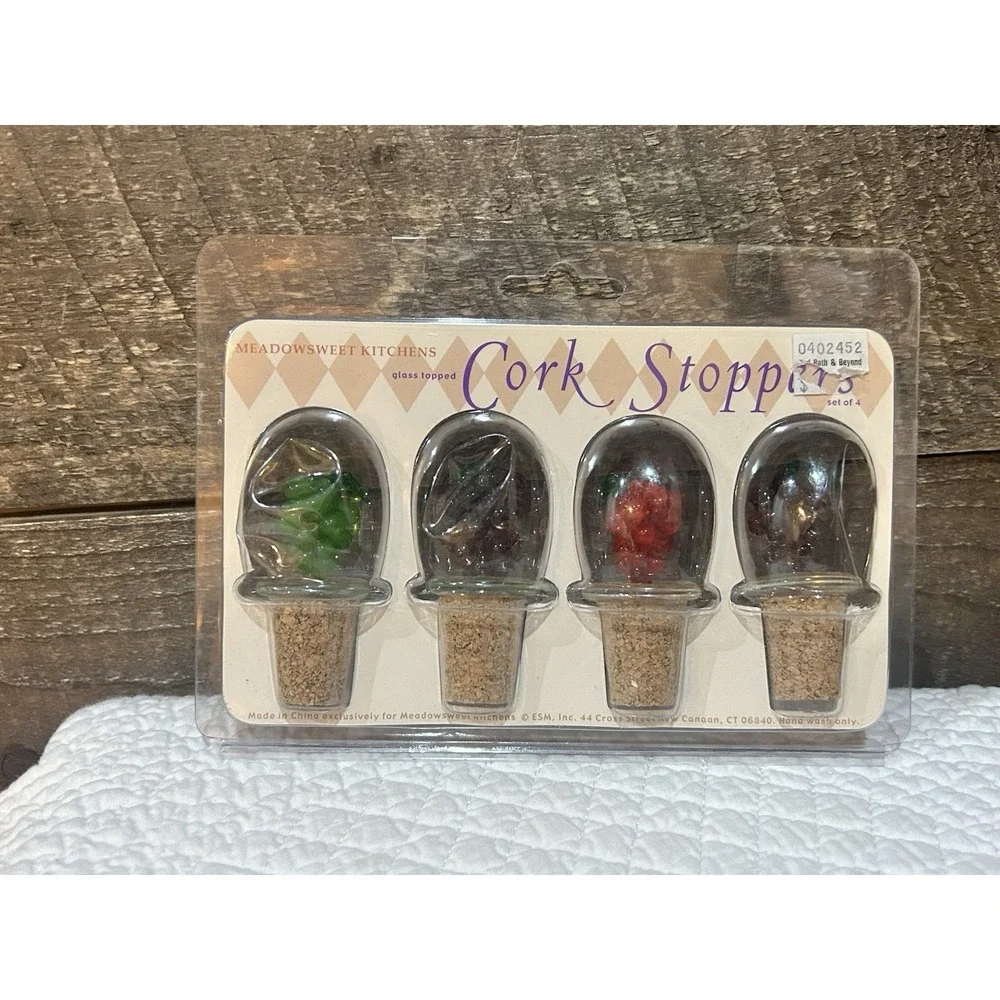 Meadowsweet‎ Kitchens Glass Top Cork Stoppers Wine Bottles